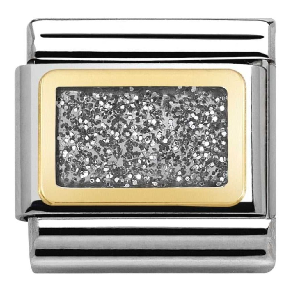 Classic Silver Glitter Link