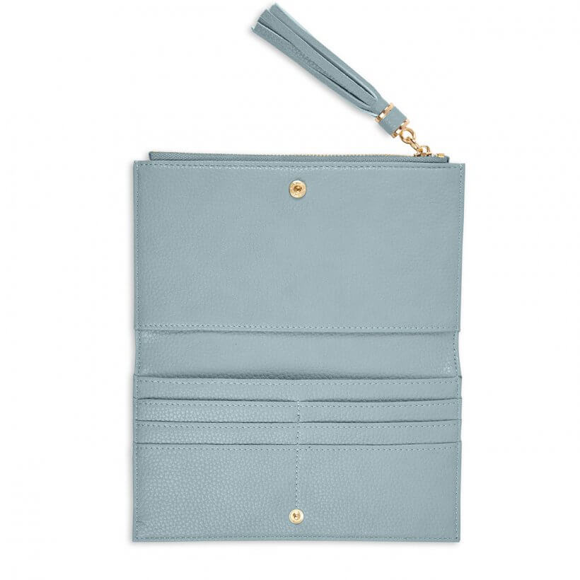 Sophia Tassel Fold Out Purse | Pale Blue