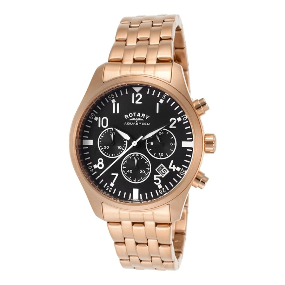 Mens Rose Gold Aquaspeed Changeable Strap