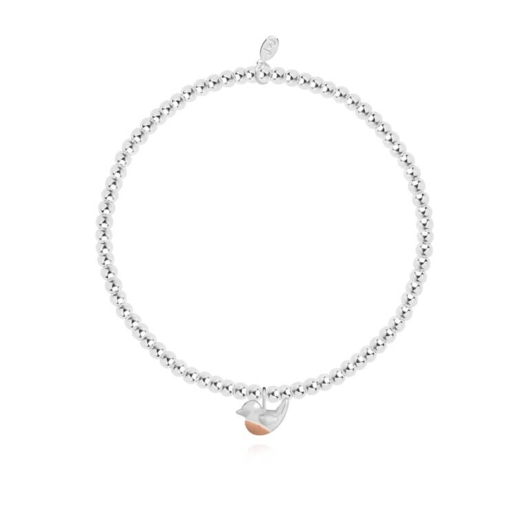 A Little | Red Robin | Silver | Bracelet | 15.5cm Stretch