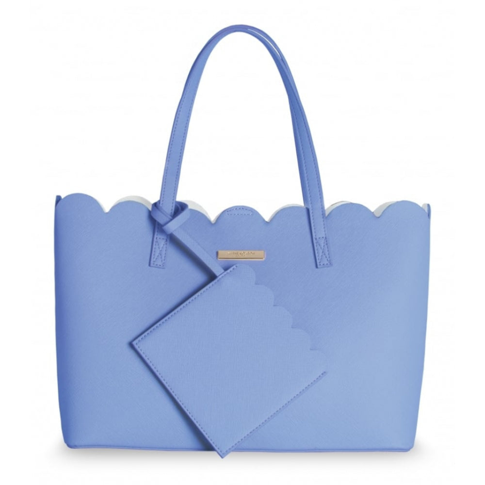 Clara Classic Scalloped Handbag - Cobalt Blue