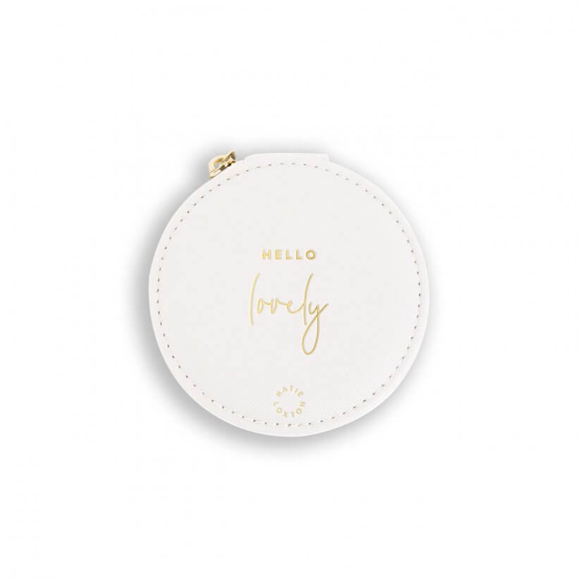 Small Circle Jewellery Box | Hello Lovely | White