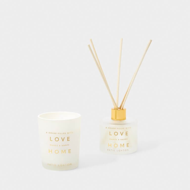 Sentiment Mini Fragrance Set | A House Filled With Love Makes A Happy Home | White Orchid And Soft Cotton