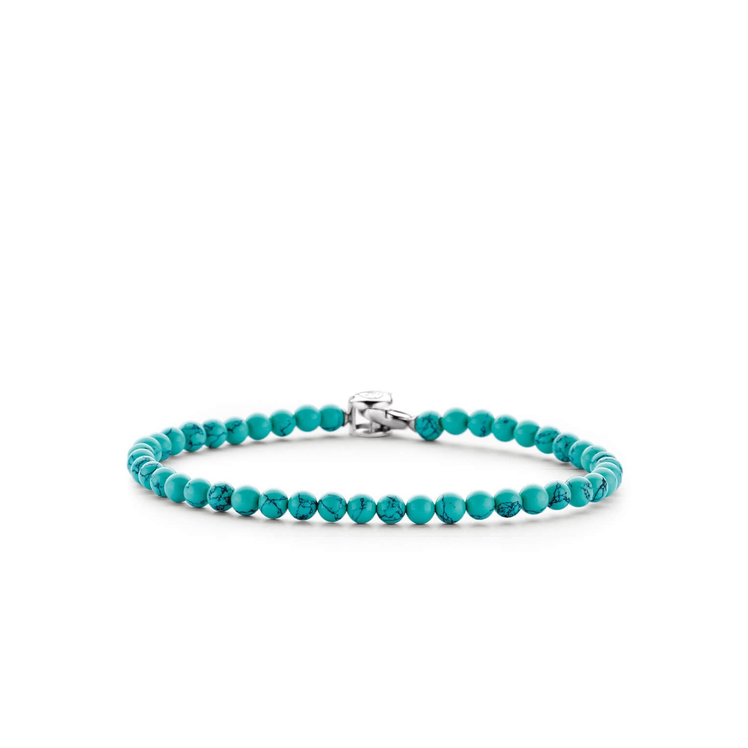 Turquoise Beads Silver Bracelet