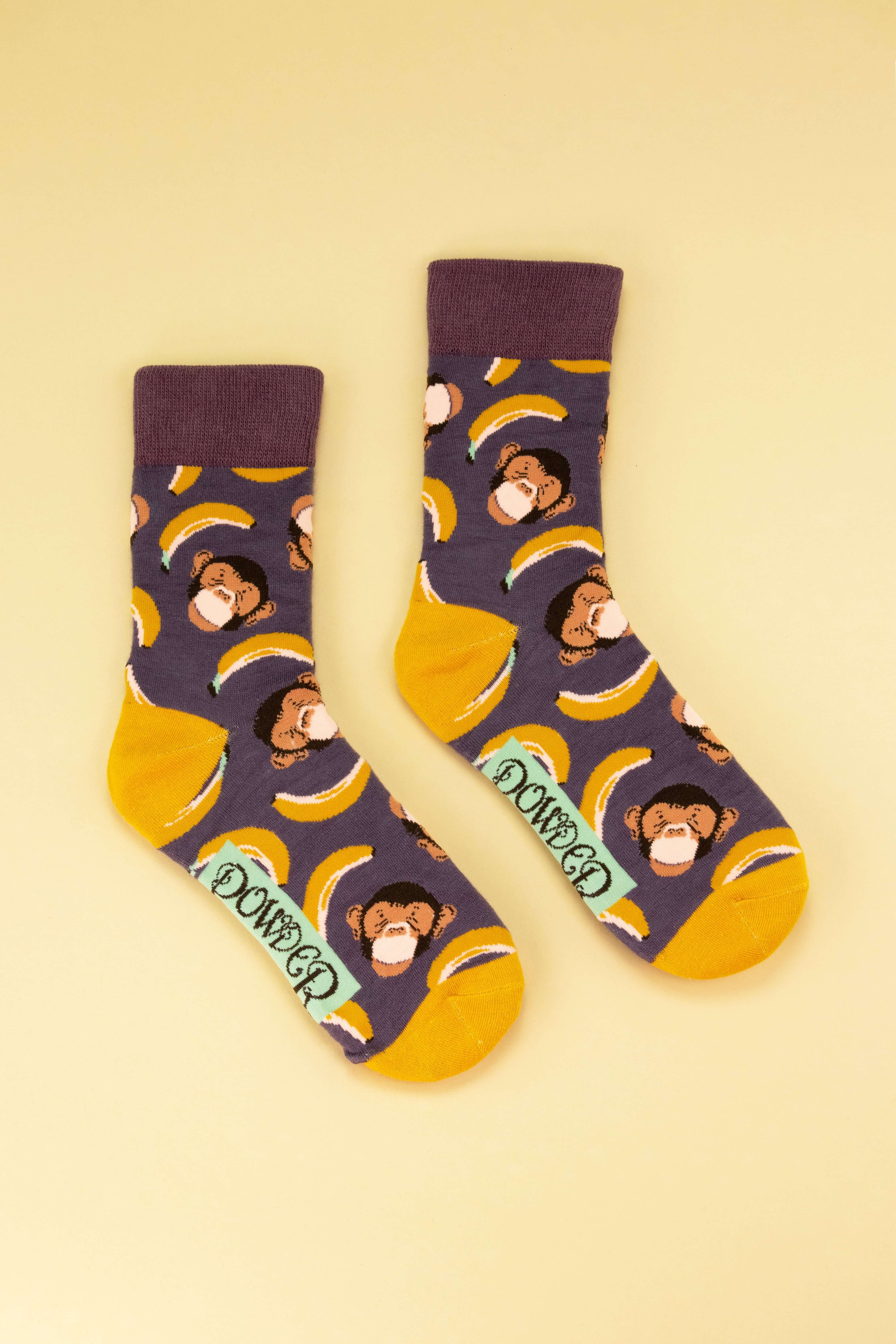 Cheeky Monkey - Mauve Men's Socks