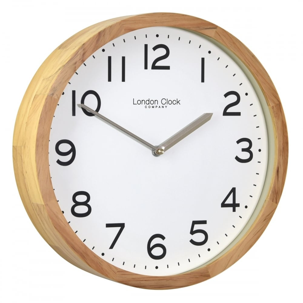 Oak Finish Wooden Case Wall Clock