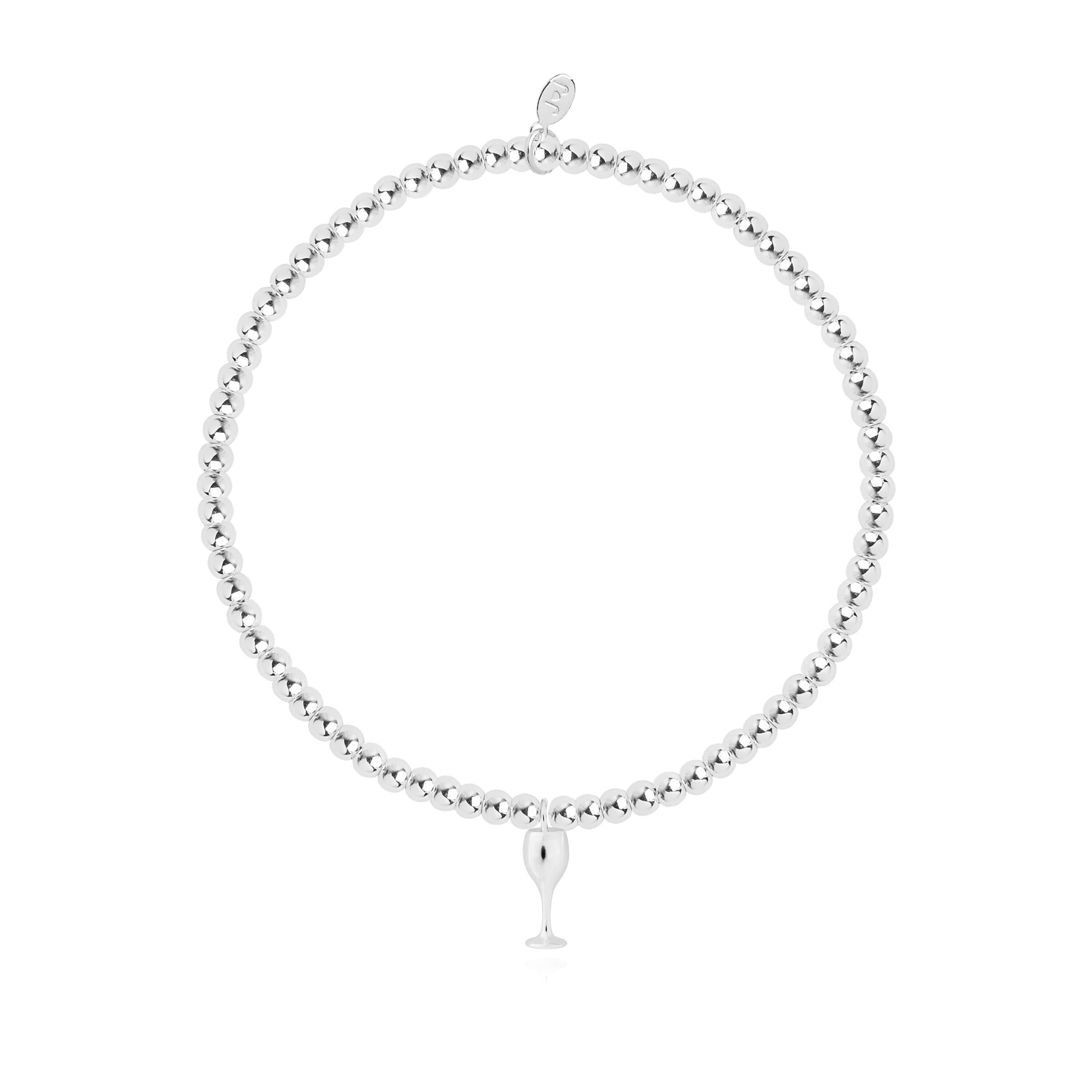 Bracelet Gift Set | Partners In Wine | Silver | Set Of 2 Bracelets | 17.5cm Stretch