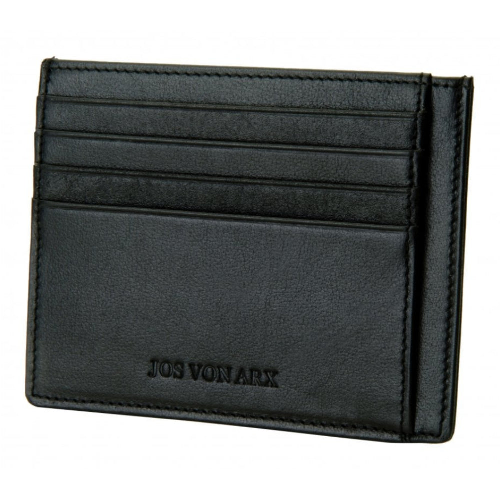 RFID Blocking Black Leather Smooth Finish, 11 Compartments Wallet