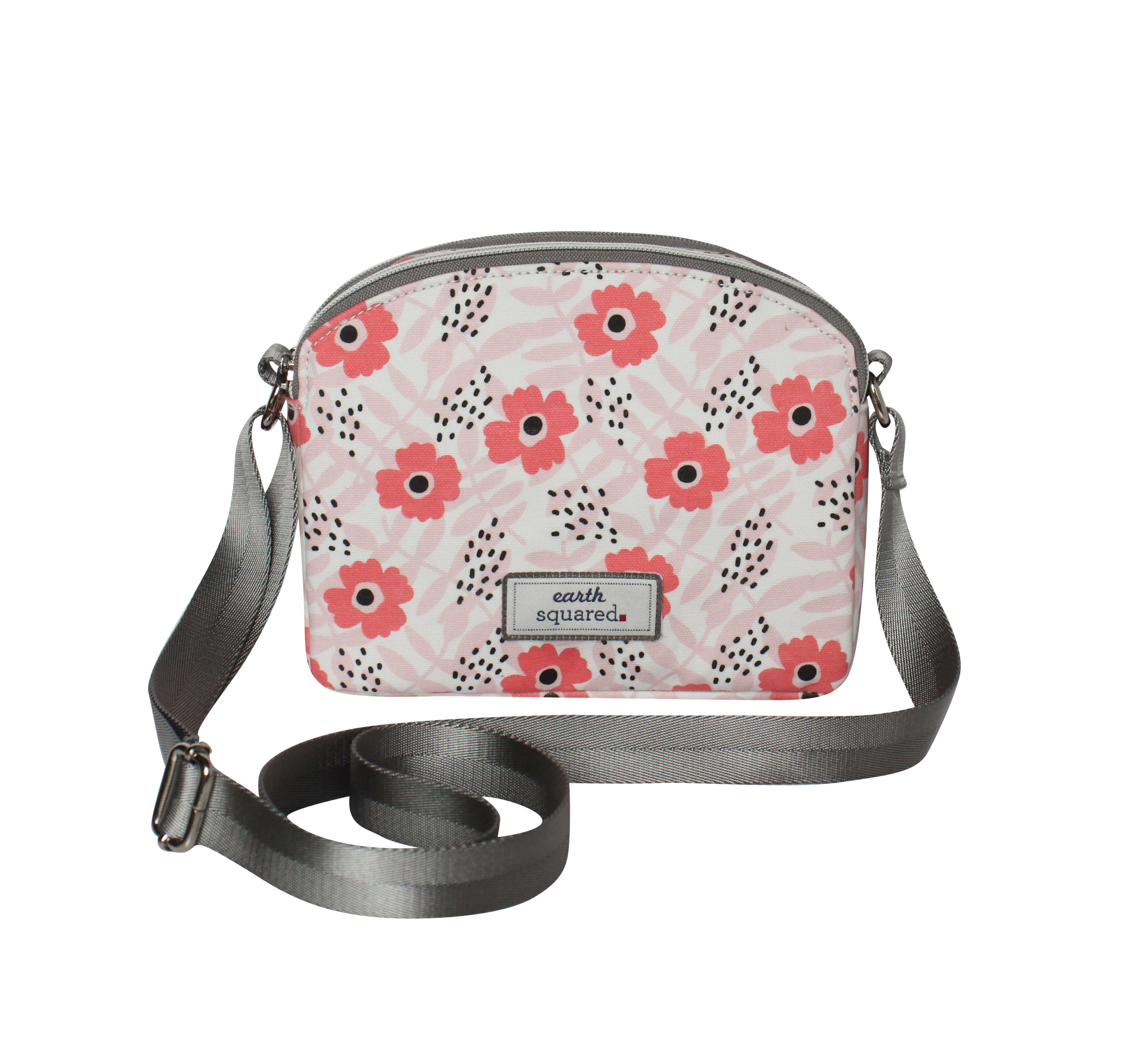 Poppy Pink Oil Cloth Half Moon Bag