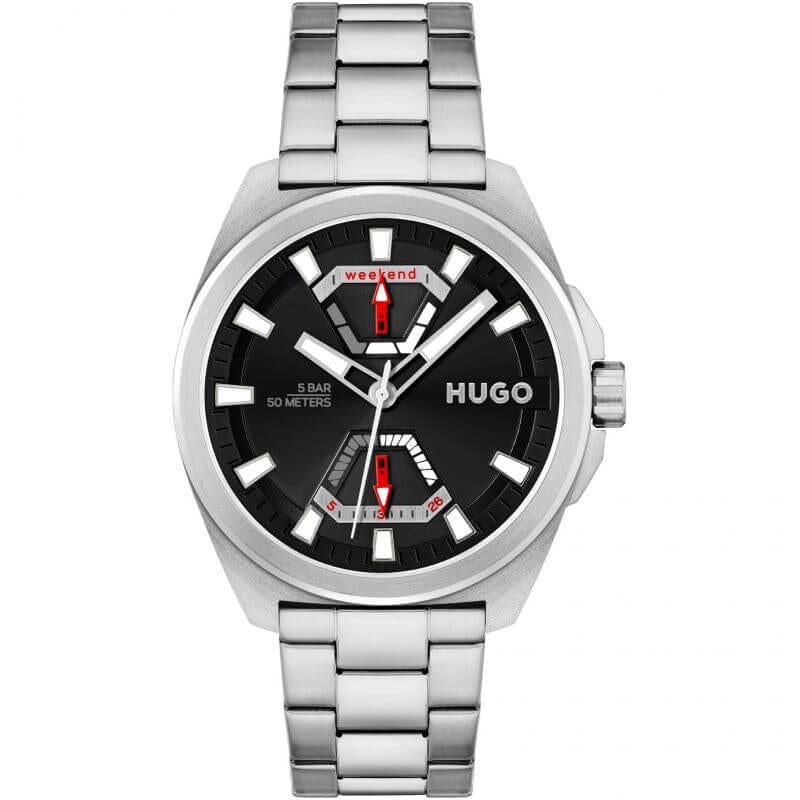 EXPOSE Black Dial Steel Bracelet Strap Gents Watch