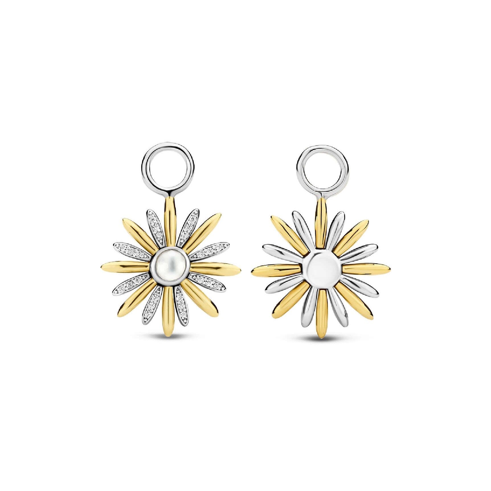 Gold Plated Pave CZ & MOP Star Ear Charm