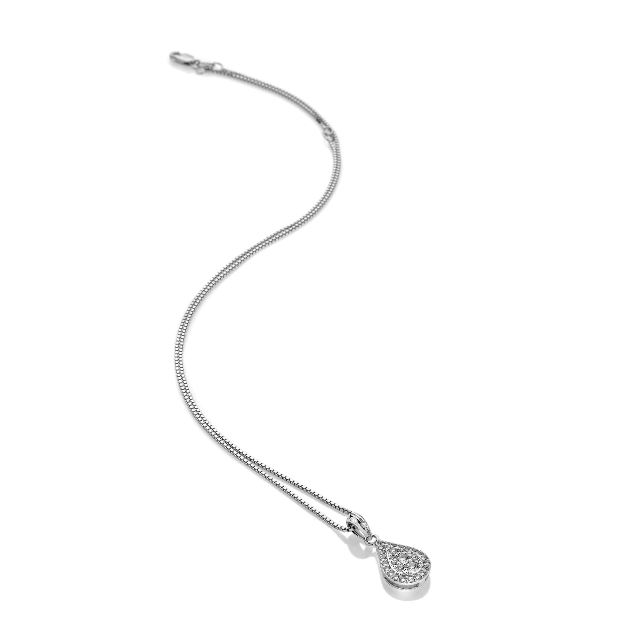 Glimmer White Topaz Pendant Necklace