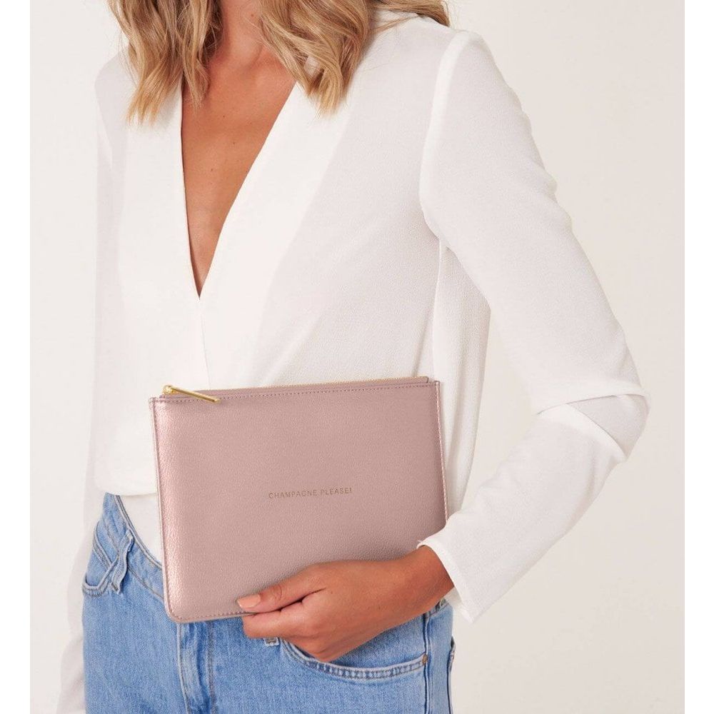Perfect Pouch | Champagne Please | Pink | 16 X 24 Cm
