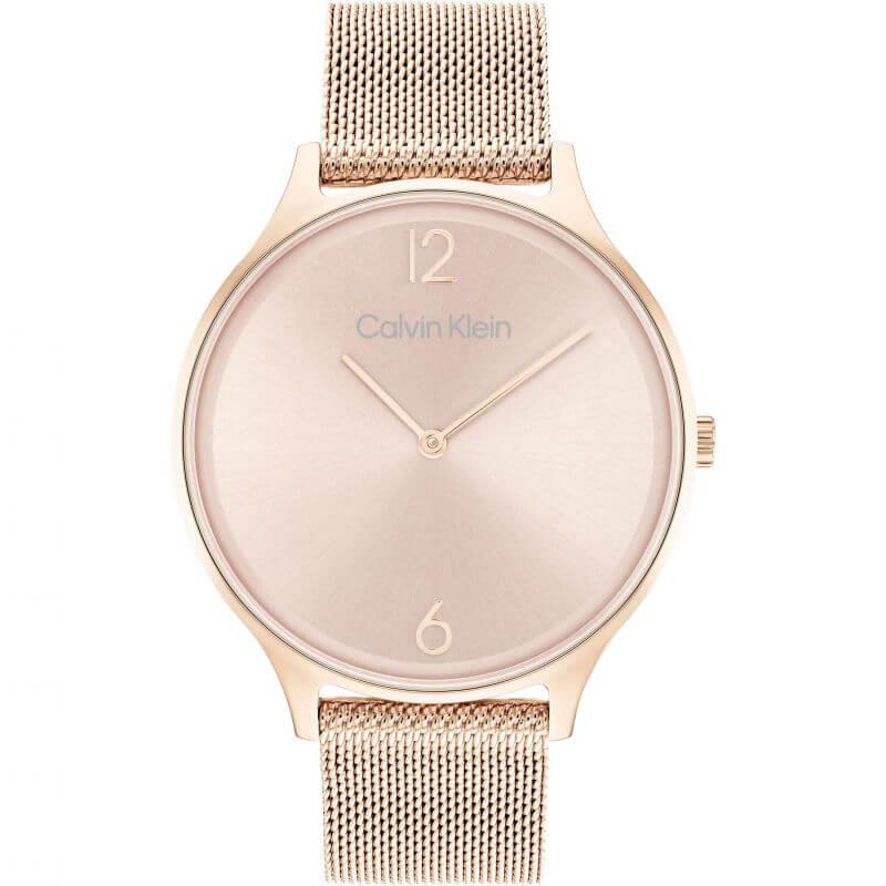 2H Rose Gold Dial Rose Gold Tone Mesh Bracelet Ladies Watch