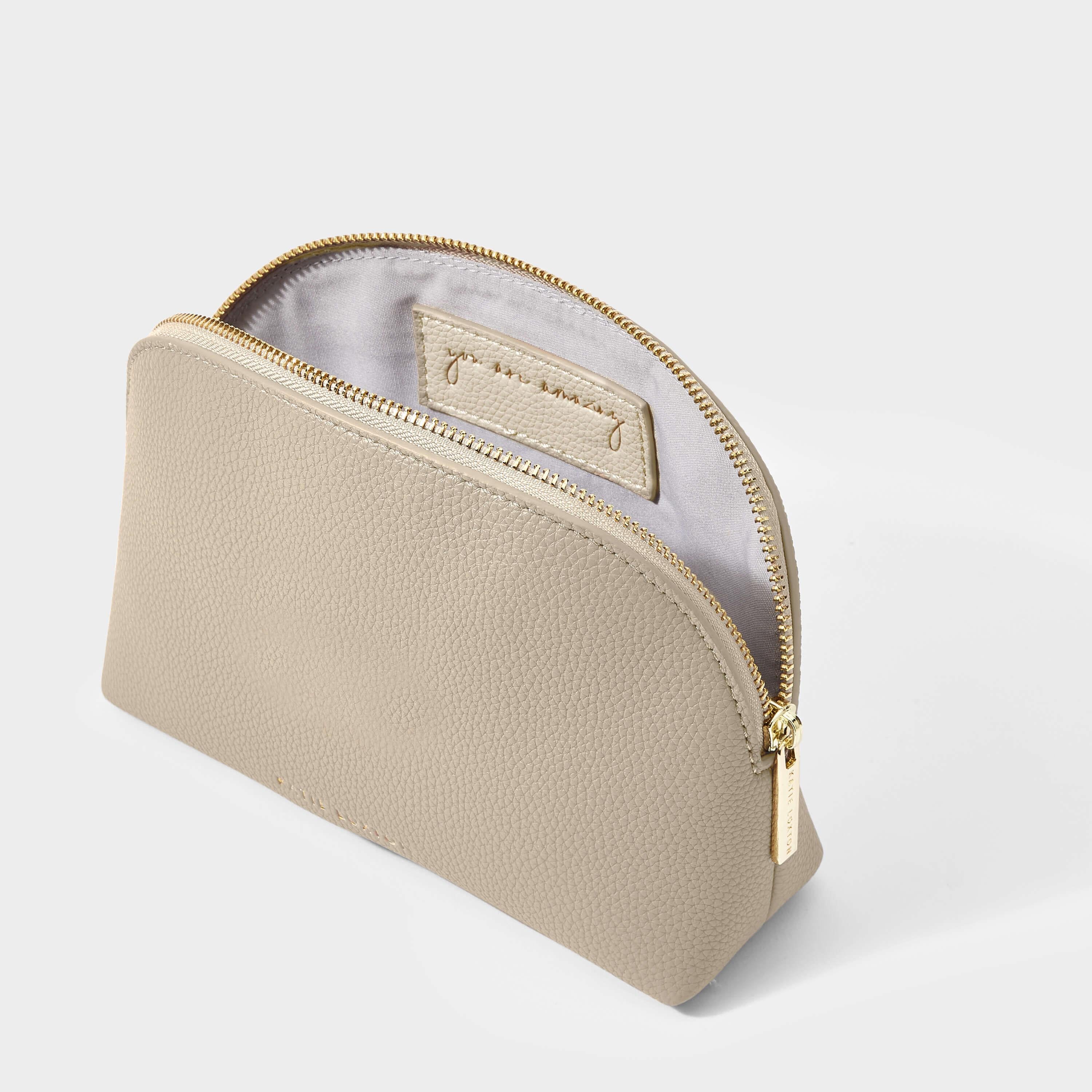 Secret Message Make Up Bag | Taupe