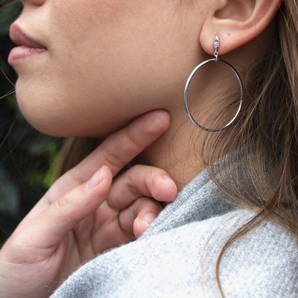 Large Circle Hoop Earrings