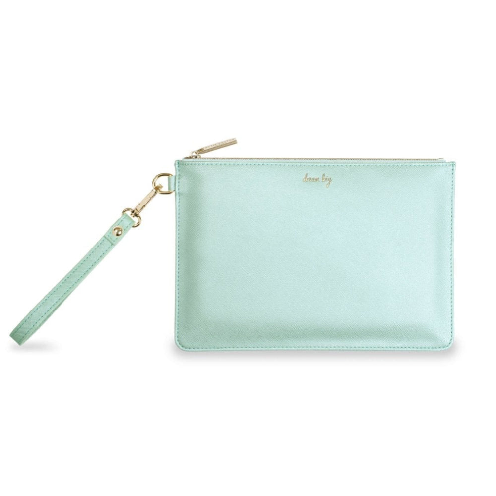 Secret Message Pouch - Dream Big - Metallic Mint - 16x24cm