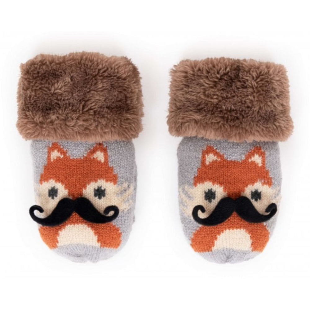 Fox Mittens - Slate