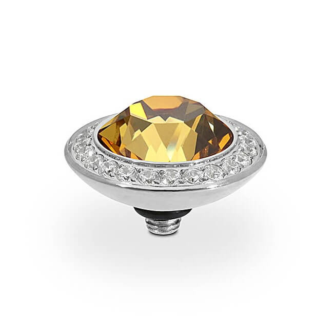 Interc Tondo Deluxe SS Golden Topaz 13mm Top