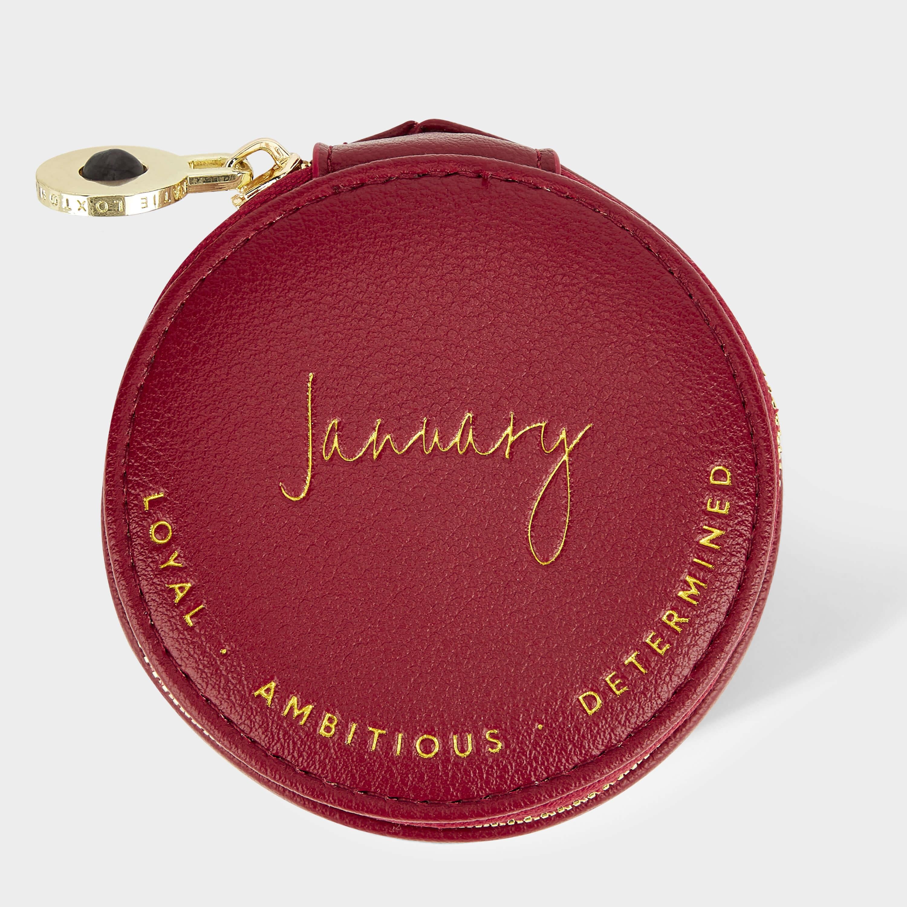 Birthstone Jewellery Box | January | 9 X 9 X 5.5cm