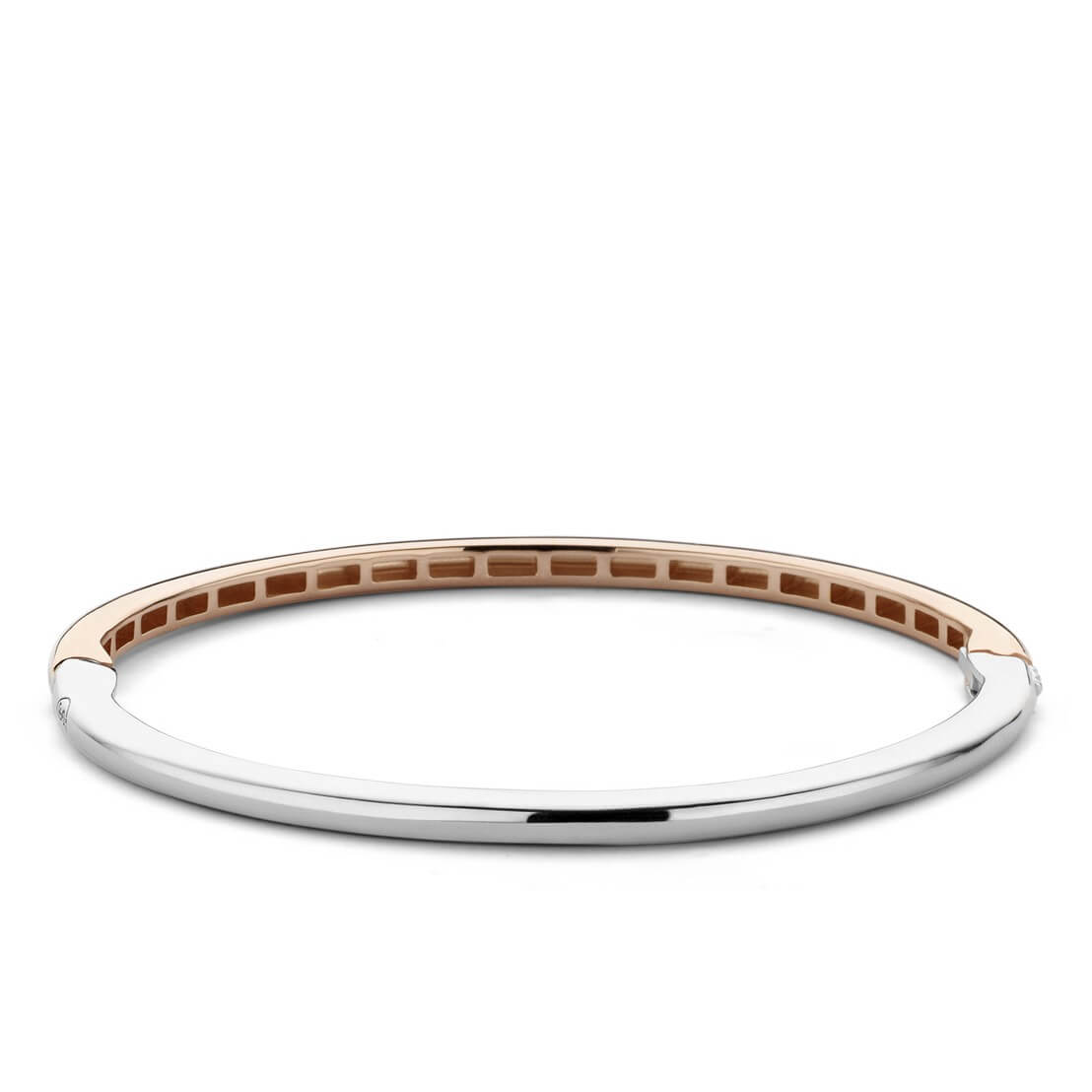 Silver & Rose Gold Plated Bangle