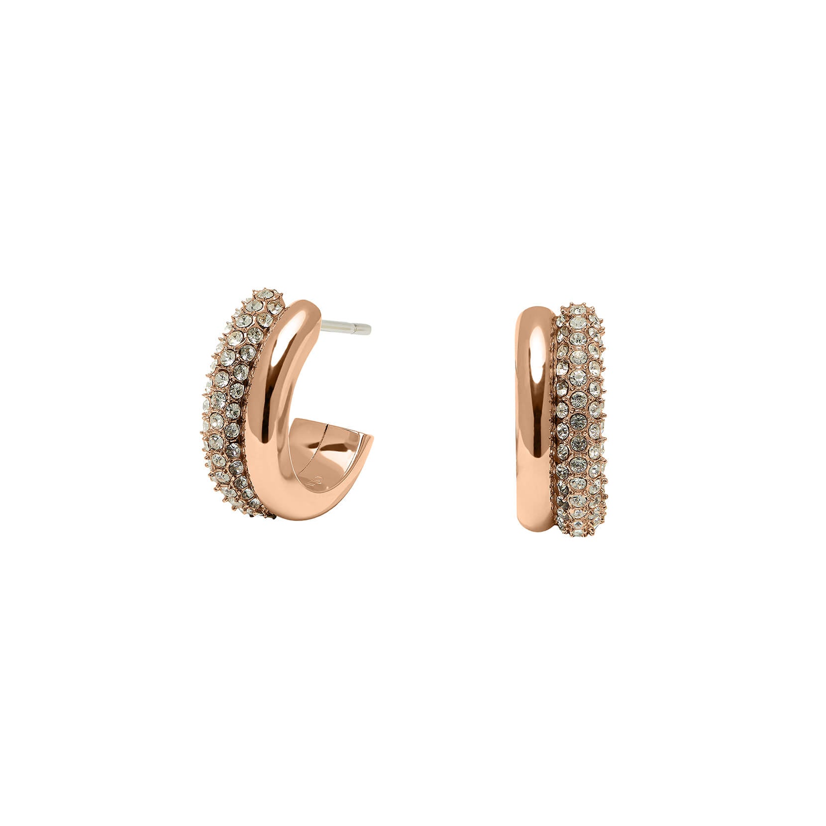 Classic Entwine Rose Gold Hoop Earrings
