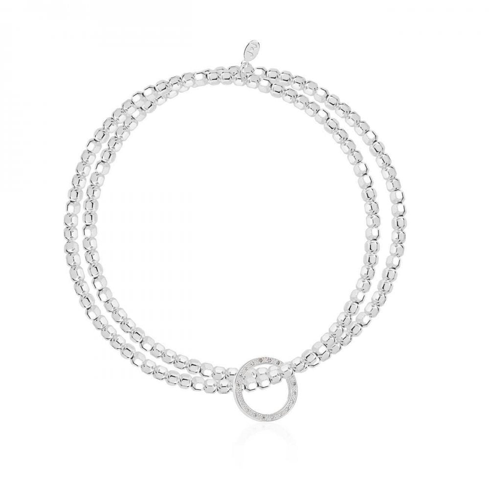 Lila | Silver | Pave Bracelet | 17.5cm Stretch