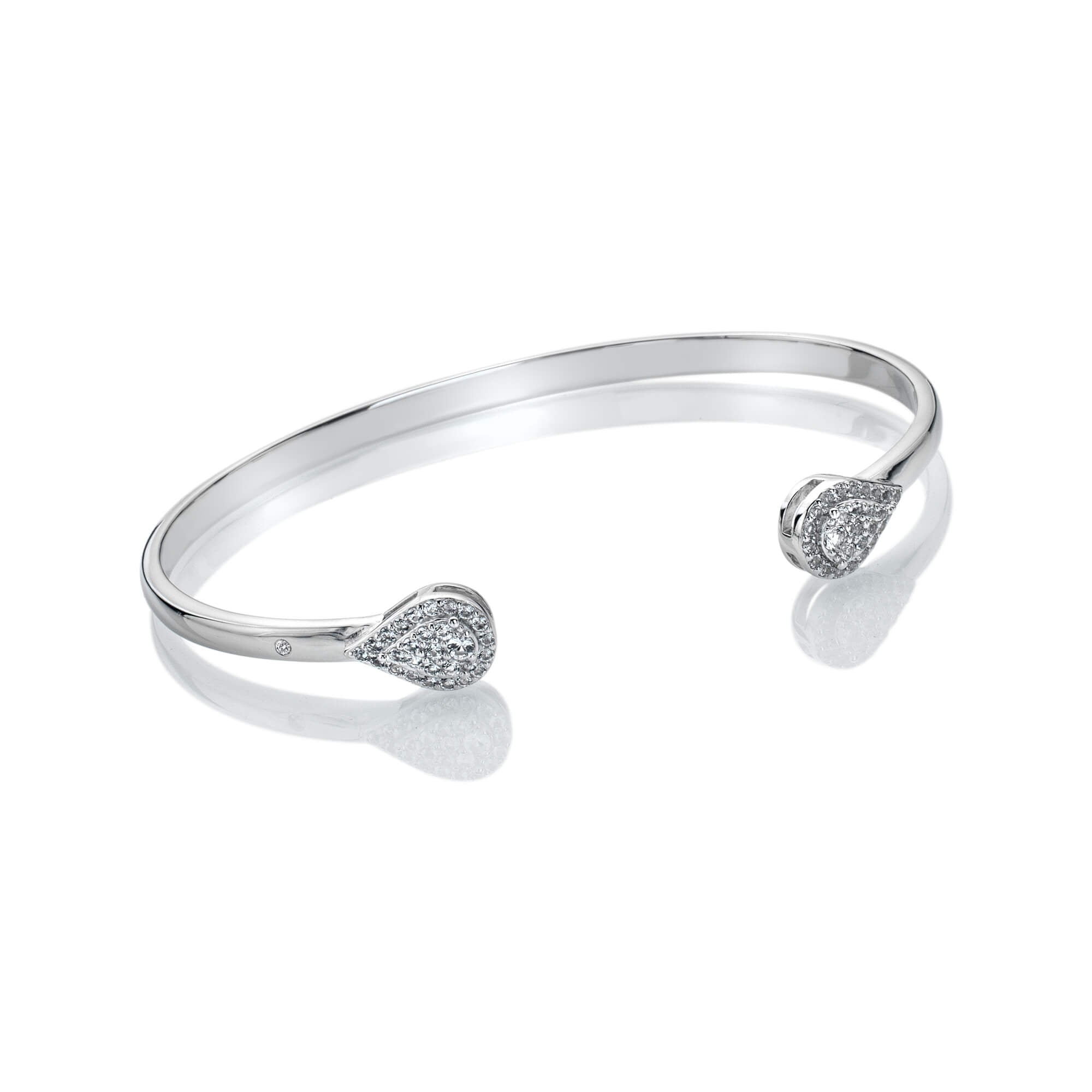 Glimmer White Topaz Bangle