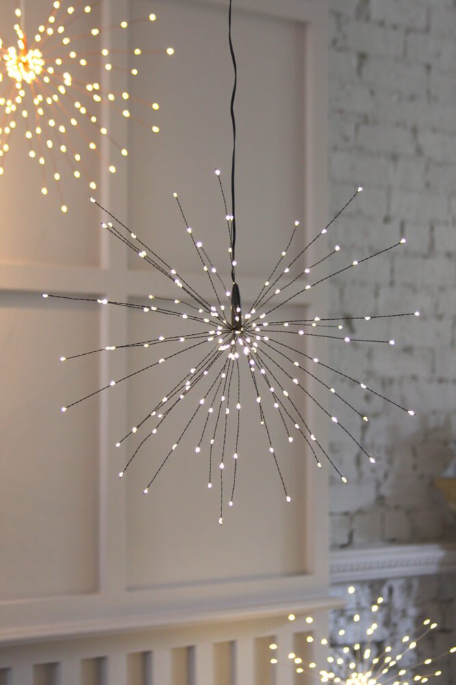 Remote Starburst Black Battery Powered Light