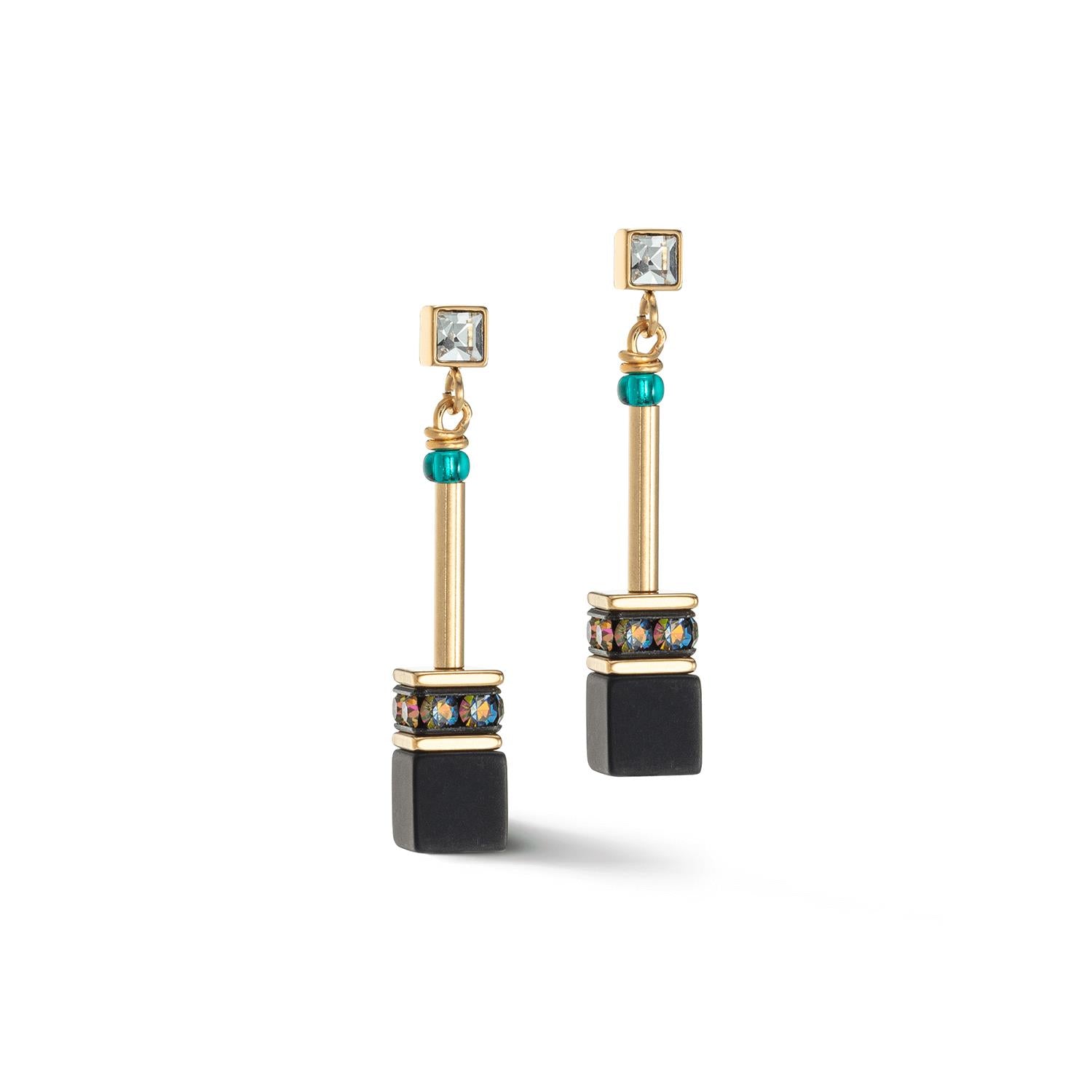 GeoCUBE Iconic Black Multicolour Nature Earrings