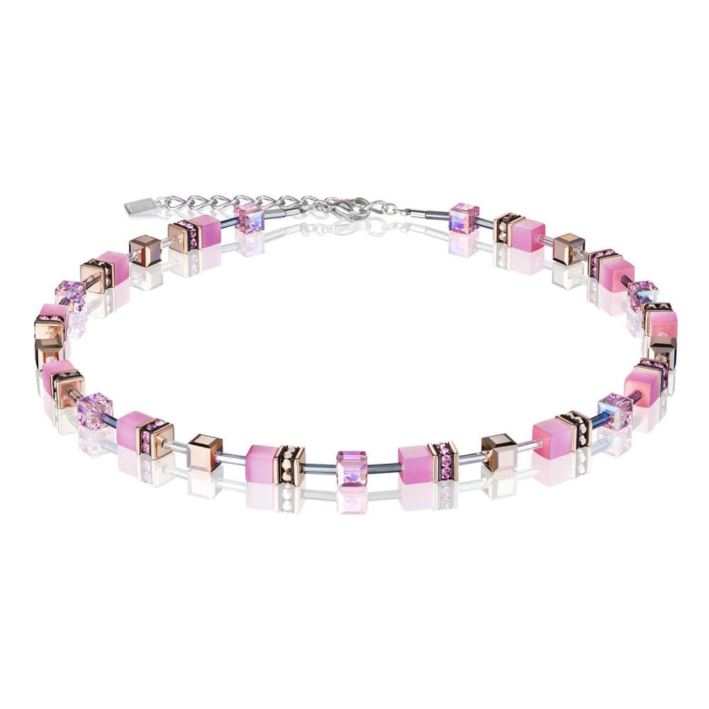 Light Rose Geo Cube Necklace