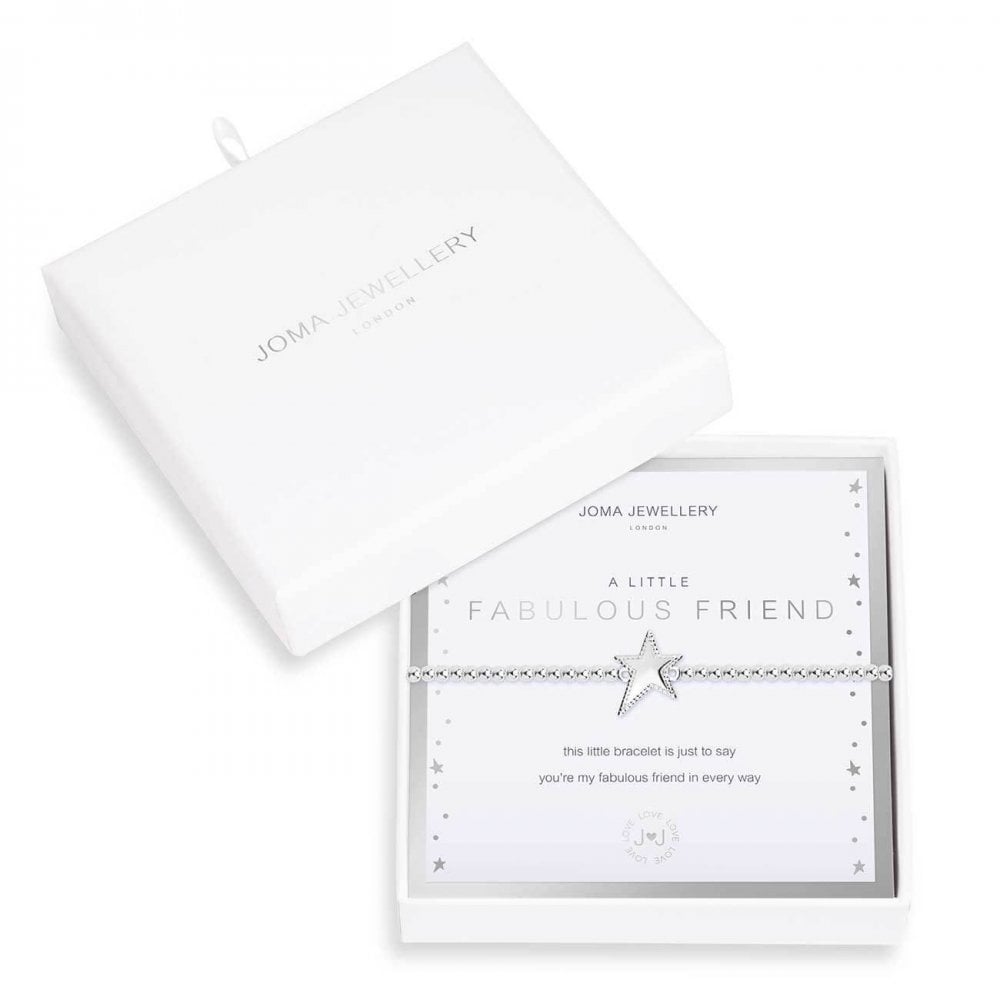 Beautifully Boxed A Littles | Fabulous Friend | Silver | Bracelet | 17.5cm Stretch