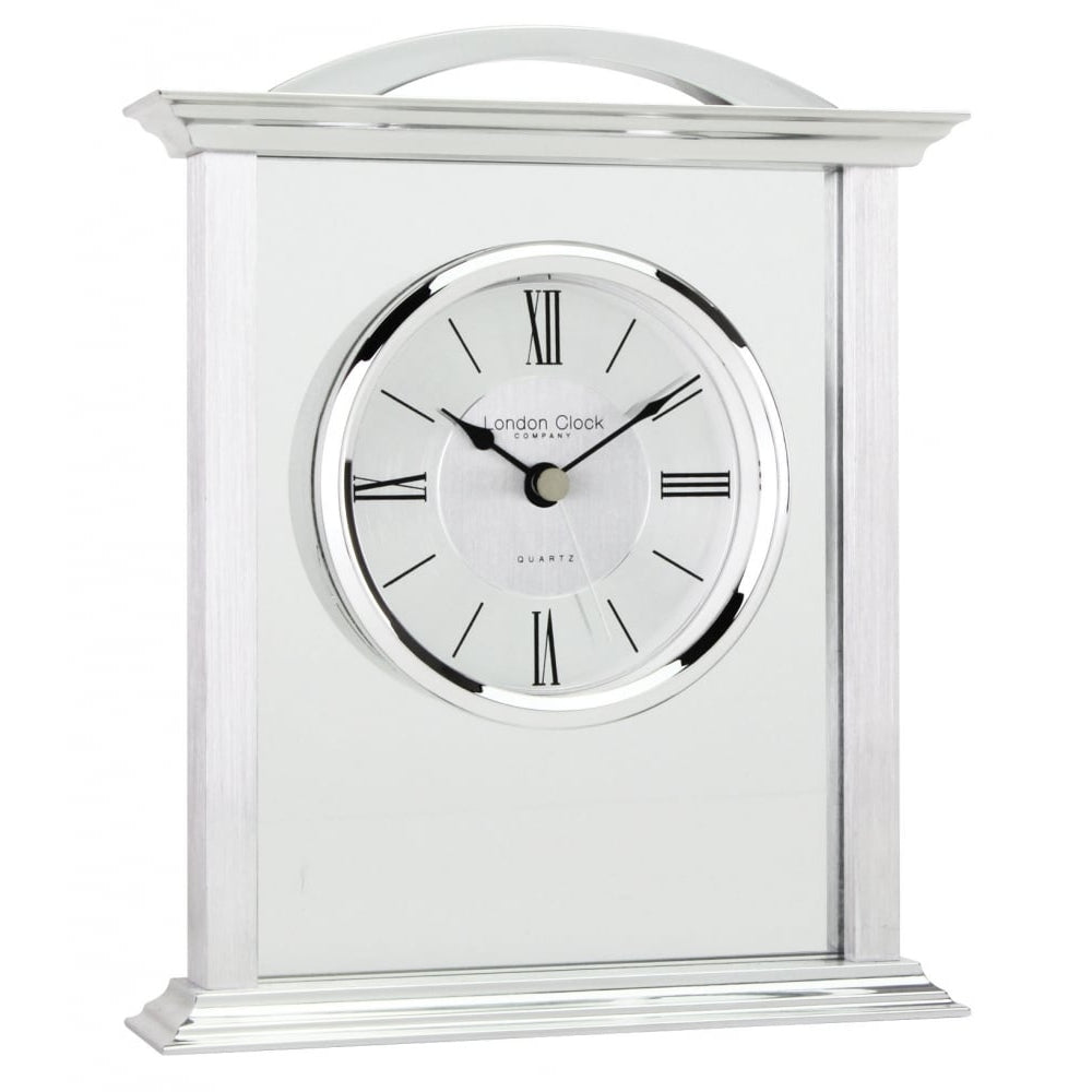 Silver Finish Mantel Clock