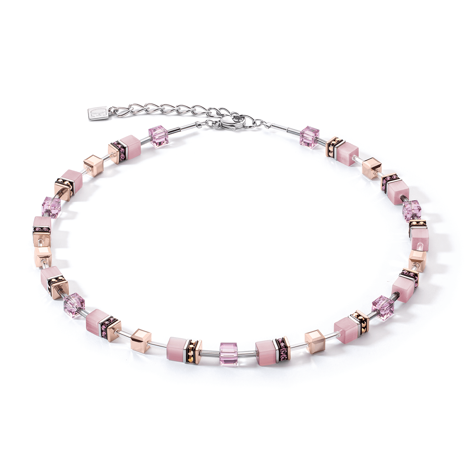 GeoCUBE Iconic Monochrome Lilac Necklace