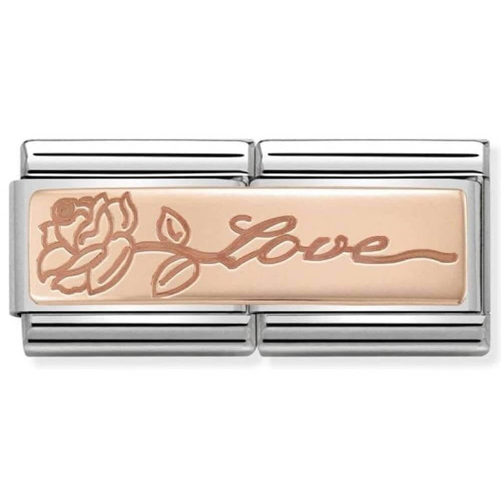 Classic Double Link Love With Flower