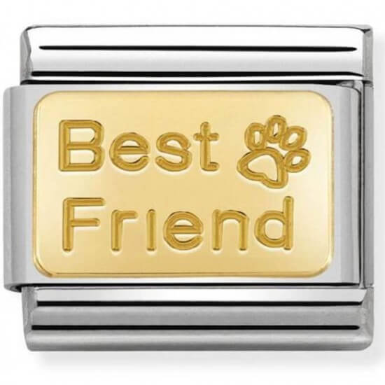 Composable Classic Best Friend Footprint Gold Link