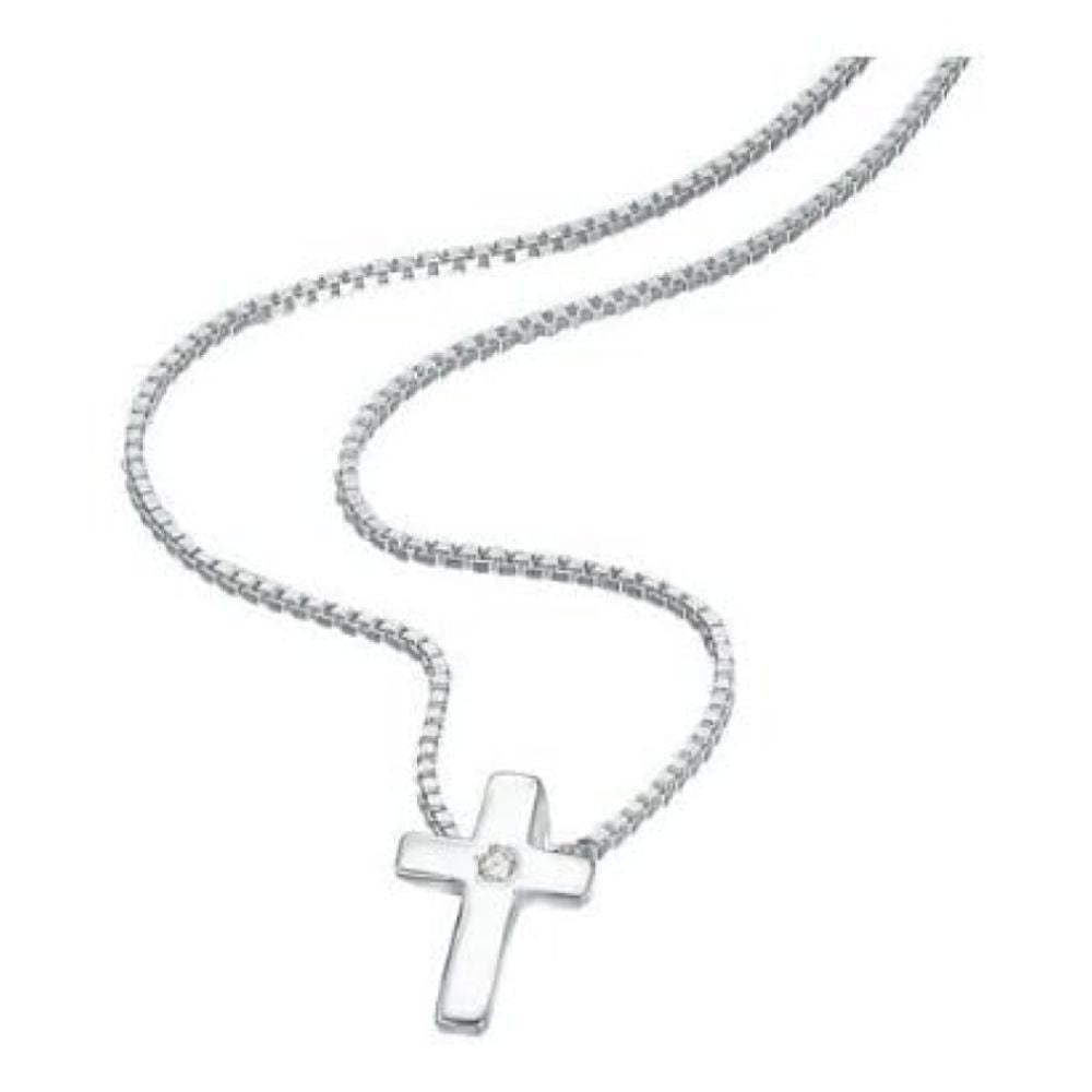 Girls Sterling Silver Cross Necklace