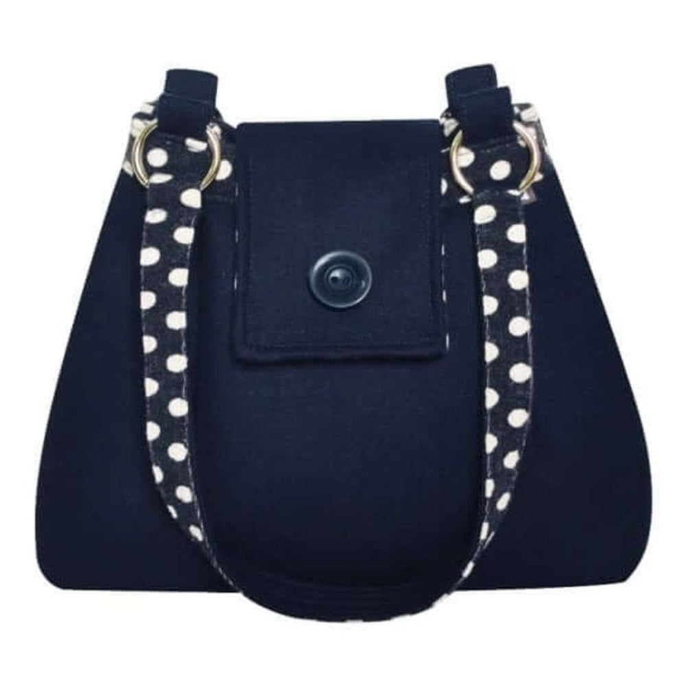 Navy Jersey Spot Ava Bag