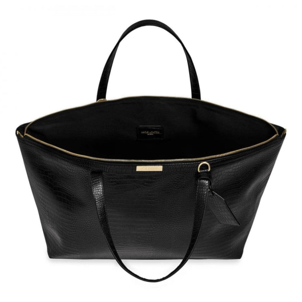 Celine Faux Croc Travel Bag | Black | 45 X 60 X 19cm