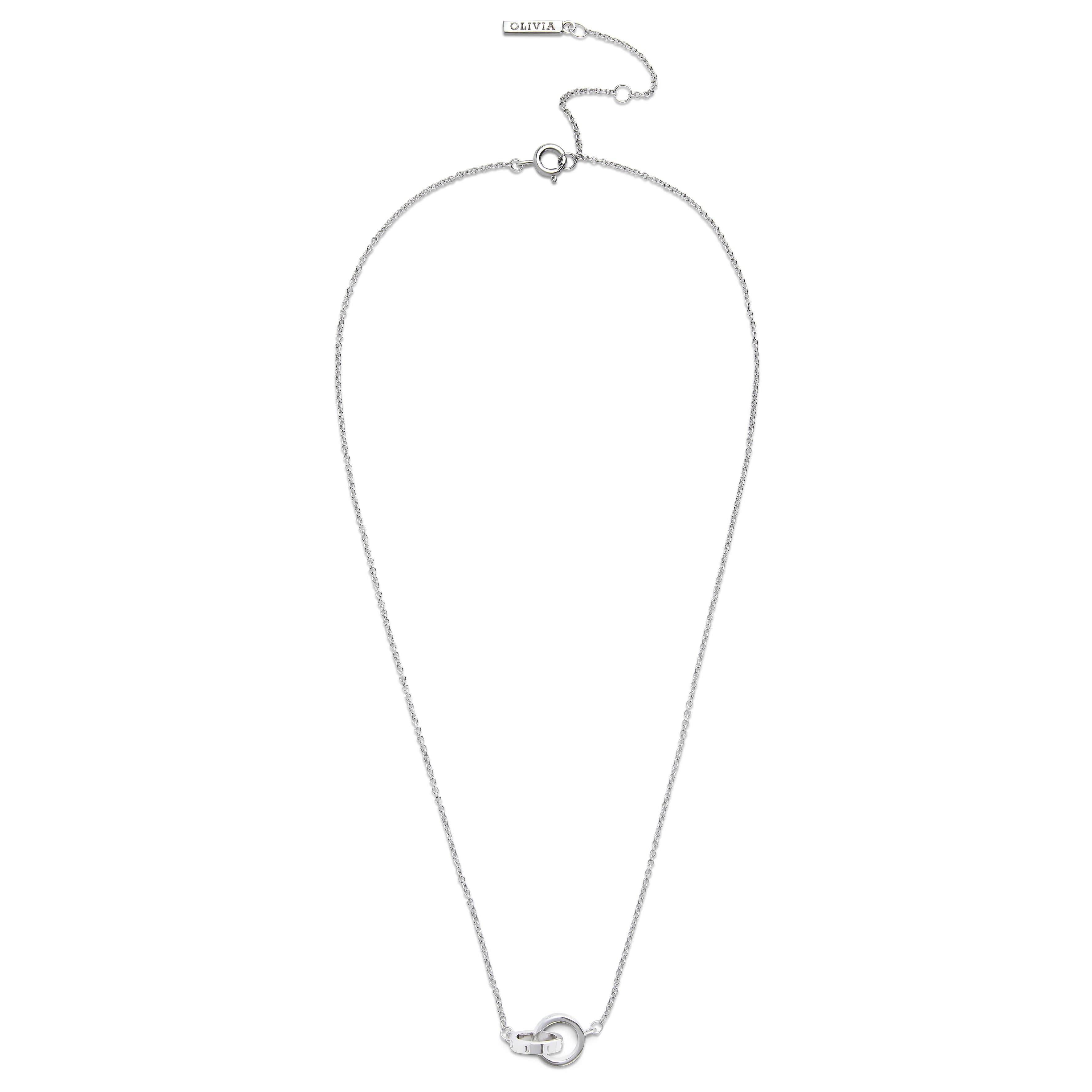 The Classics Rhodium Plated Interlink Necklaces