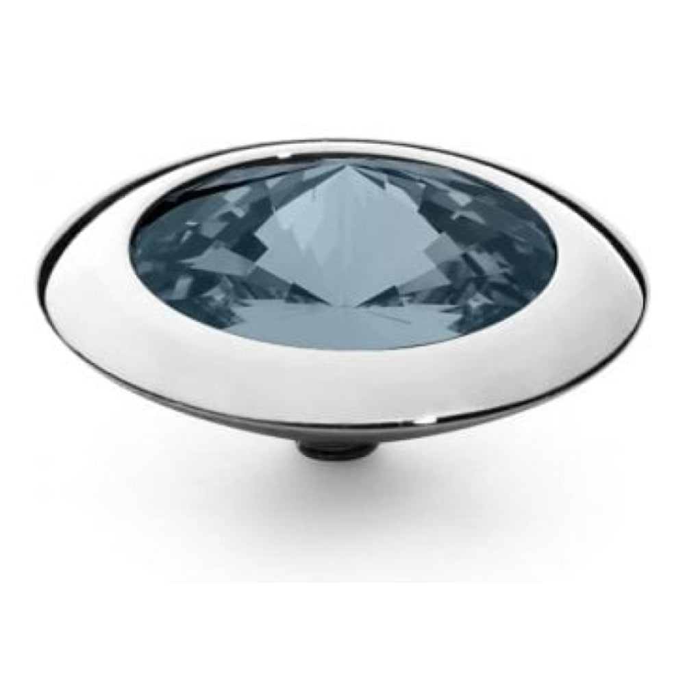 Famosa Silver 16mm Tondo Ring Top Denim Blue