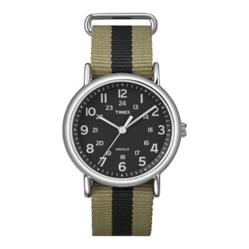 Unisex Weekender Green & Black Fabric Watch