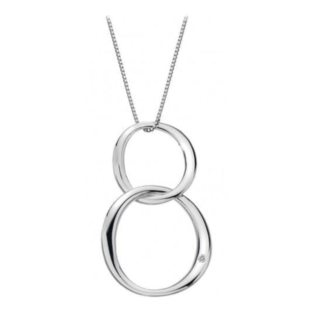 Ladies Go With The Flow Double Circular Link Necklace
