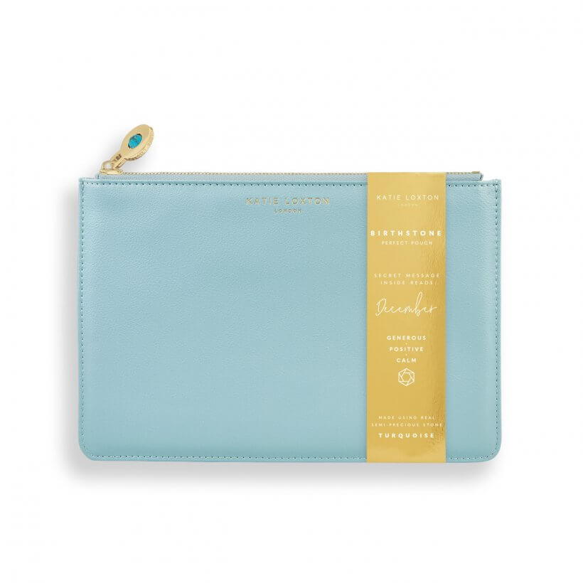 Birthstone Perfect Pouch | December | Turquoise | Duck Egg Blue