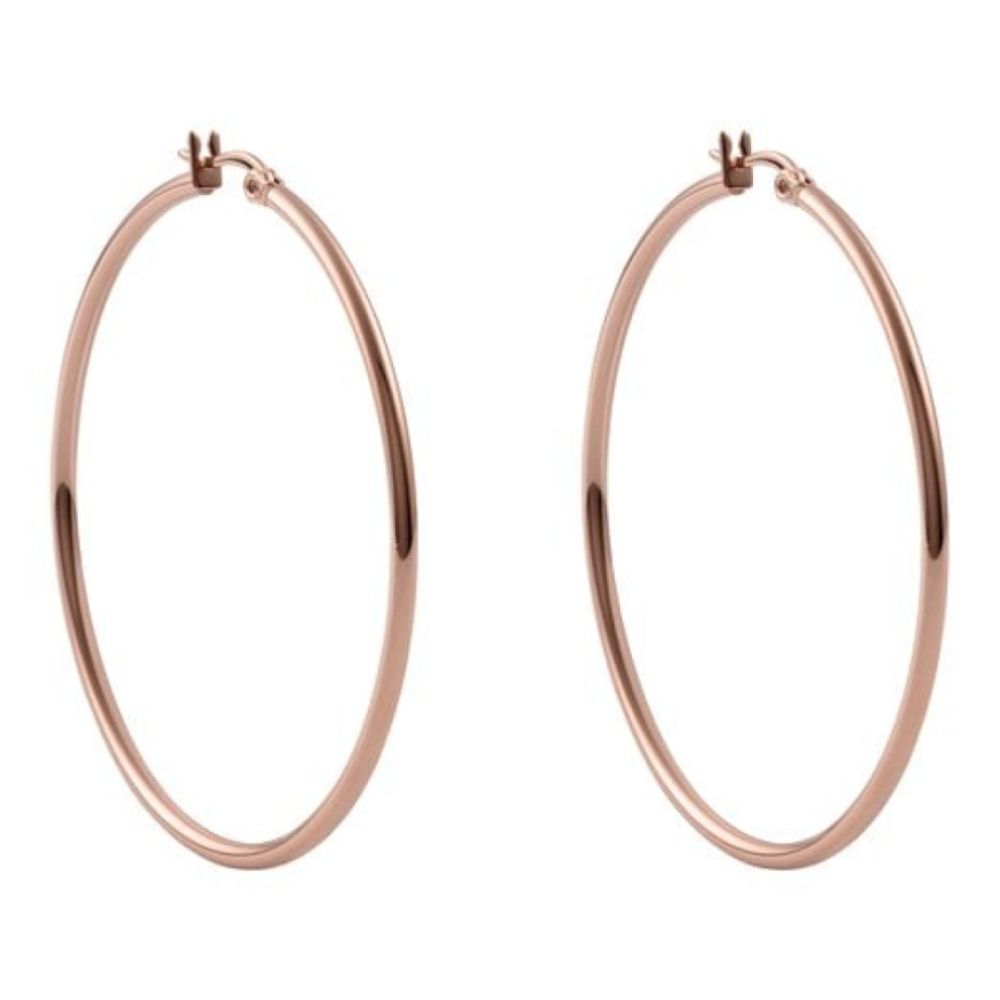 Interchangeable Creole Valentano Earrings 50mm (Rg/P)