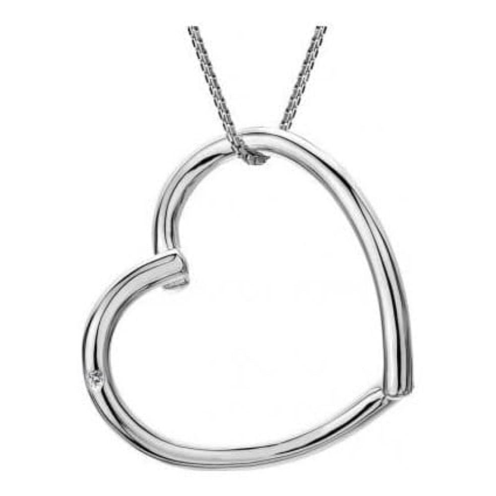Ladies Silver Just Add Love Maxi Pendant Necklace