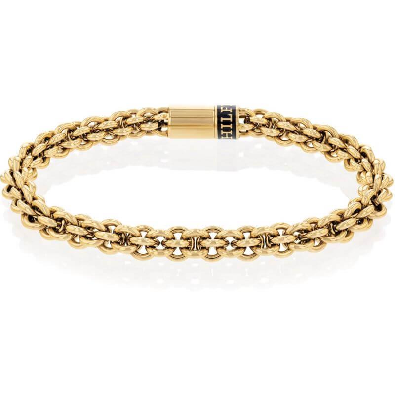 Intertwined Circles Gold Plated Chain Bracelet