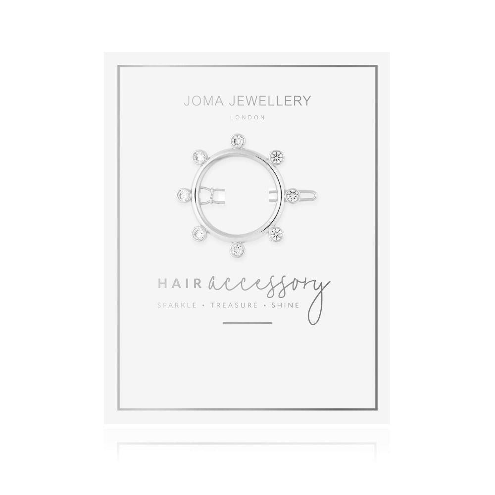 Pave Silver Cz Loop Hair Clip