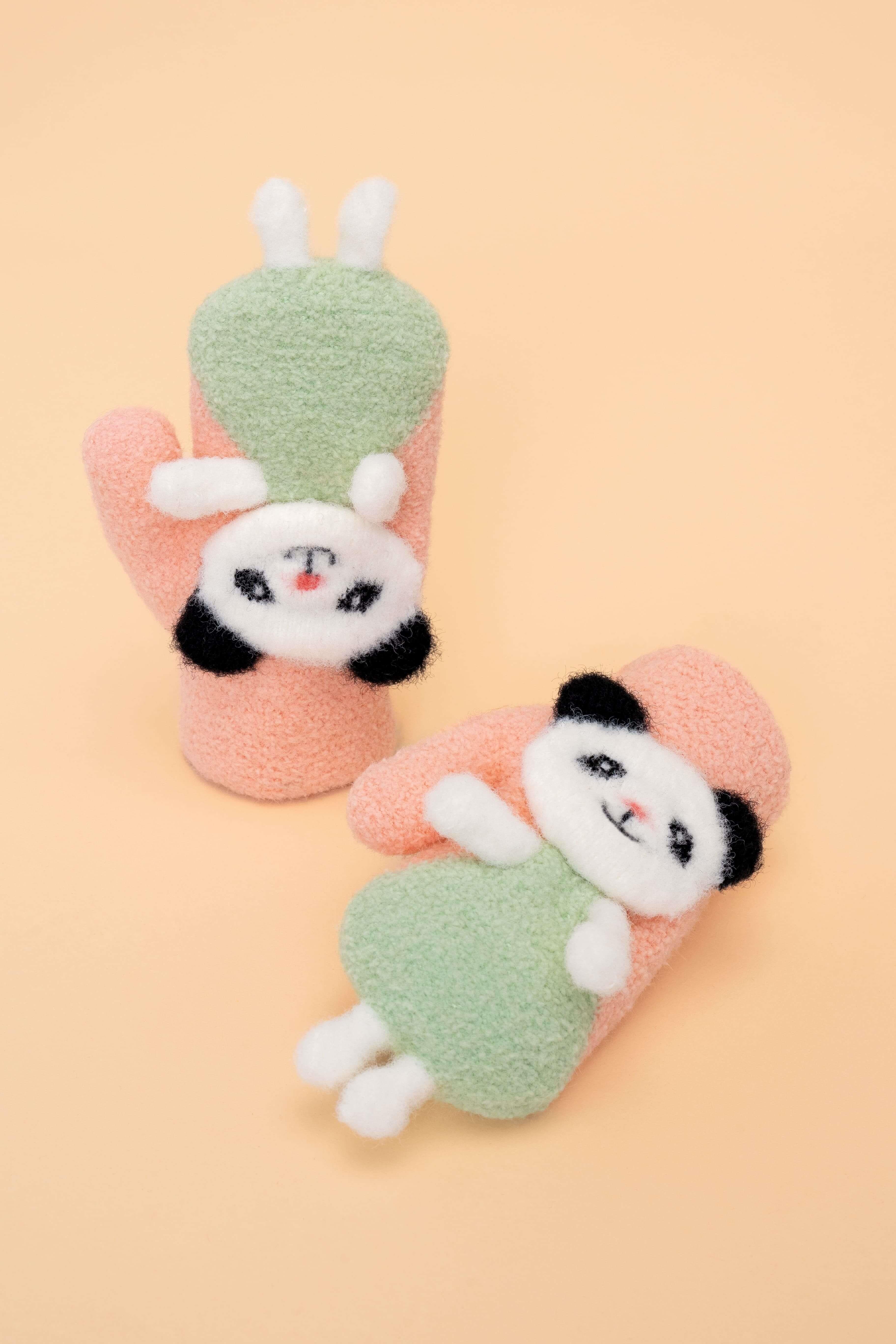 Pals Mittens - Dancing Panda Petal