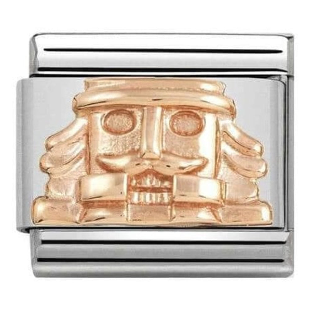 Classic Symbols Link Nutcracker 9k Rose Gold